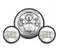 NYSQOFMB Motorcycle Headlight Assembly For Touring For Electra Glide For Road King For Street Glide 7inch LED Headlight 4.5inch Fog Lights(7inch and 4.5 inch C8)