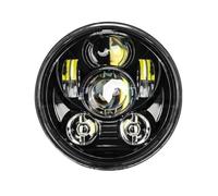 NYSQOFMB Motorcycle Headlights 5.75 Inch Motorcycle LED Headlight For Shadow For VT 600 700 750 1100 For VTX 1300 1800 5 3/4" DRL Projector Motorbike Headlamp. Front Spot Light(Black)
