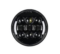 NYSQOFMB Motorcycle Headlights Universal 5 3/4 Inch 5.75" Led Car Motorcycle Headlight For Indian For Scout For V-Star For Triumph DRL H4 Headlamp Front Spot Light(B)