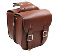 NYSQOFMB Motorcycle Side Saddlebags 2Pcs Motorcycle Side Bag Leather Black Brown Universal Saddlebags Waterproof Anti-Heat Tool for Suzuki Waterproof Travel Luggage(2pcs Brown)