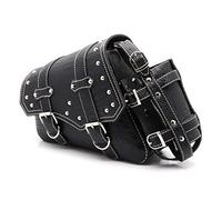 NYSQOFMB Motorcycle Side Saddlebags for Sportster for Iron 883 for XL883N Universal Motorcycle Leather Storage Tool Pouch Saddle Luggage Bags. Waterproof Travel Luggage(Left Side)