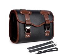 NYSQOFMB Motorcycle Side Saddlebags For W400 For W650 For XL883L For SR400 Motorcycle Saddlebag Side Bag Retro PU Motorcycle Tool Bag Waterproof Travel Luggage(A-S)