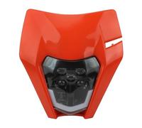 NYSQOFMB Motorcycle Spot Lights Motorcycle LED Headlight Plate For EXC XC SX MX XC 125 250 300 450 For Supermoto For Enduro Universal Dirt Bike Motocross Headlights(B Orange)
