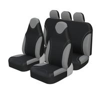 NYSQOFMB Racing Style Integrated Bucket Car Seat Cover Flat Cloth Auto For Kaptur For Captur 2016 2017 2018 2019 Car Seat Covers(GRAY 5 PCS)