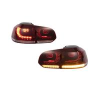 NYSQOFMB Tail Light Brake Light Pair Led Tail Lights For Vw For Golf6 Mk6 R20 2008-2013 Reverse Brake Turning Signal Car Rear Light Assembly(Red clear)