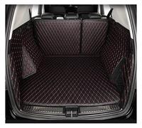 NYSQOFMB Trunk mat Auto Trunk Mats For KIA For Mohave 7seats Trunk+Back Seat Mats Durable Waterproof Luggage Mats(Black and red 1)