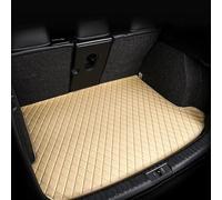 NYSQOFMB Trunk mat Leather Car Rear Trunk Mats For Mitsubishi For Outlander PHEV GN 2022 2023 2024 7seat Waterproof Pads Trunk Rugs Muds(BEIGE A)