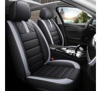 NYSQOFMB Universal Car Seat Cover Interior Details For SEAT For Leon For Arona For Ateca For Tarraco For Ibiza For Alhambra Accessories Protector Car Seat Covers(Black Gray)