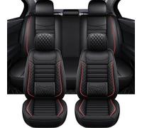 NYSQOFMB Universal Car Seat Covers Cushion For Golf 5 For BMW For E30 E39 Interiors Women Full Set Auto Protector Car Seat Covers Set(Black Red 4pcs)