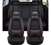 NYSQOFMB Universal Car Seat Covers For Kia For Sorento For Golf 4 For Superb 2 For A3 For Mazda 3 Bk 2003-2009 Car Seat Covers Set(Red A)