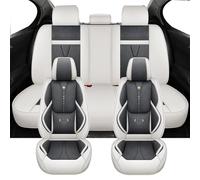 NYSQOFMB Universal Full Set Car Seat Covers For Kia For Ceed For F40 For Dodge For Journey For Suzuki For Swift For A4 A6 Car Seat Covers Set(WHITE)