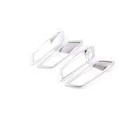 NYSQOJFNF car Interior Door Handle ABS Chrome Car Interior Door Handle Frame Trim for BMW G20 G28 325 3 Series 2019 2020 Left Hand Drive 4pcs(Silver)