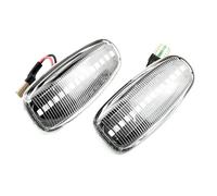 NYSQOJFNF LED Dynamic Turn 1 Pair Car LED Side Marker Turn Signal Lights For Mercedes For Benz W210 W202 CLK W208 SLK R170 W638 Dynamic Blinker Lamp Turn Signal Light(Crystal white)