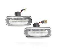 NYSQOJFNF LED Dynamic Turn Side Marker Sequential Blinker Lamps Car Styling For Opel For Omega B For Stufenheck For Caravan Led Dynamic Turn Signal Light Turn Signal Light(Crystal white)