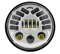 NYSQOJFNF Motorcycle Headlight Motorcycle Halo 7 Inch Led Headlight For Royal Star For Venture XVZ1300 7Inch Round DRL Headlamp Motorcycle Headlamp(Type A Chrome)