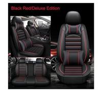 NYSSJDKHG Seat Cover Set Car Seat Cover Accessories For CADILLAC For CTS ATS CT6 XTS For Escallade For XT5 SRX DTS For Deville Protectors Seat Protectors Covers(Luxury Black Red)