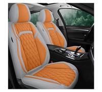 NYSSJDKHG Seat Cover Set Linen Car Seat Covers For A4 B8 B6 B7 For Avant A3 8P A5 For Sportback Q2 Q3 A7 Q7 4L 100 C4 A6 4F C7 C5 Protectors Seat Protectors Covers(Grey Orange)