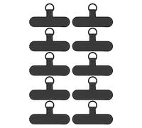 NYSUZHOUJI 10 pestañas de sujeción, correa de sujeción Universal para teléfono móvil, cordón para teléfono móvil para la mayoría de los teléfonos inteligentes, conector de sujeción, negro y (Black)