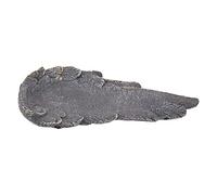 NYSUZHOUJI Angel Wings Pet Tombstone Water Prevent Resin Pet Memorial Stone Marker Suitable for Friends and Family Garden Decoration (Rock Gray)