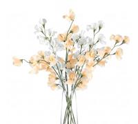 NYSUZHOUJI Artificial Sweet Pea Flowers 8 or 12 Stems Bendable Stems Realistic Silk Fake Flowers for Wedding Bouquet Home Decor Vase Spring Farmhouse Cottage Garden (Color D, 12)