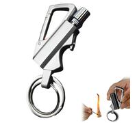 NYSUZHOUJI Permanent Match Infinity Lighter, Water prevent Matches, Multitool Keychain Bottle Opener, Reusable Keychain Lighter, Camping Tool for Men Gifts Outdoor Survival(Silver)