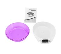 NYSUZHOUJI Pet Food Scale Bowl Digital Kitchen Weighing Bowl For Baking Cooking Needs (Purple)
