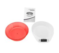 NYSUZHOUJI Pet Food Scale Bowl Digital Kitchen Weighing Bowl For Baking Cooking Needs (Red)