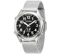 NYSW - Men's Atomic Talking Watch with Pedometer | Walking Step Counter, Calories & Miles | Sets Itself, Always Accurate, Auto DST | No App, No Bluetooth | for Visually Impaired & Seniors 1523pDG