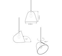 Nyta Tilt pendant light, red 3m cable, white