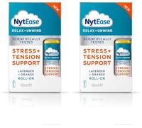 NytEase Roll-On 10ml - Stress and Tension Support, Roll onto Pulse Points - Formulated with Jojoba Oil and a Fragrance Blend of Bergamot, Geranium, Lavender, and Orange (Pack of 2)