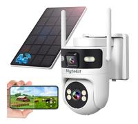 NyteElf 6MP Dual Lens 4G LTE Solar Security Camera Outdoor PTZ CCTV No WiFi