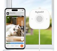 NyteElf Smart 2K Window Security Camera, 2.4GHz WiFi Indoor Camera for Home Security, Starlight Full-Color Night Vision, AI Motion Detection, Instant Alerts, 24/7 Recording Anti-Glare No Drill Install