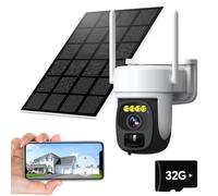 NyteElf Solar Security Camera Outdoor, Wireless 2.4G WiFi Camera, 2K/3MP Colour Night Vision, 24/7 Recording, PIR Detection, Smart Alert, Custom Detection Zone, 2-Way Talk, IP66, Local & Cloud Storage