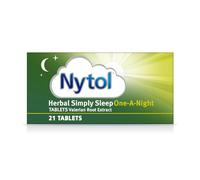 Nytol Herbal One-A-Night Sleep Aid with Valerian, 21 Tablets | Temporary sleep disturbances, valerian root extract, one tablet 30-60 minutes before bed, adults 18+