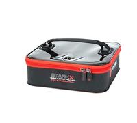 NYTRO Stark X EVA 2+1 Feeder Tray for Storing Pellets, Groundbait and Accessories | Clear View Lid | Easy-Clean | Waterproof Welding | Durable Zippers | L27xW27xH9cm Tubs: 2x 1212, 1x 2412 | 22400048