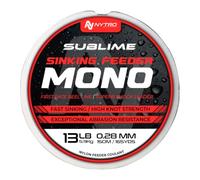 Nytro Sublime Sinking Feeder Mono 19lb 150m | Bronze | 20600031 | Low Visibility | Strong and Supple | High Knot Strength | Ideal for Leader Material | Abrasion Resistant | Smooth Casting