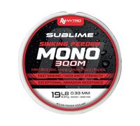 Nytro Sublime Sinking Feeder Mono 19lb 300m Bronze Fishing Line | Strong, Supple with High Knot Strength | Ideal Leader Material | Blends into Bottom | Casts Smoothly and is Abrasion Resistant