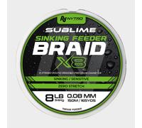 Nytro Sublime X8 Sinking Feeder Braid 0.08mm, Clear One Size