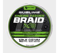 Nytro Sublime X8 Sinking Feeder Braid 0.12Mm - Green, Green