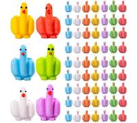 Nyutcwe 60Pcs Mini Ducks, Colorful Funny Tiny Middle Finger Duck for Hiding and Seek Prank, 1 Inch Mini Resin Ducks for Dollhouse Office Car Accessories Decor