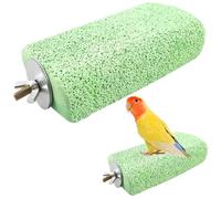 Nyutcwe Bird Beak Grinding Stone, 4.8 inch Resin Bird Perches for Cage, Non Slip Calcium Chew Toys for Parrot Parakeet Cockatiel Chinchilla