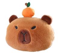 Nyutcwe Car Headrest Pillow Cartoon Capybara Plush Stuffed Headrest Comfortable Soft Kawaii Car Accessories for Women Girls