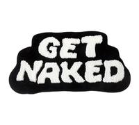 Nyutcwe Get Naked Bath Mat 19.7x31.5 Inch Non-Slip Absorbent Furry Cute Bathroom Rugs Funny Black and White Bath Mat for Home Hotel Valentine's Day