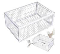Nyutcwe Pigeon Trap with Two One-Way Access Entrances Bird Trap 16x12x10 Inch Pigeon Cage with Skylight Cage for Farms Barns Gardens Doves Breeding