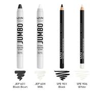 NYX "2 Jumbo & 2 Slim" Pencil Combo set " Black & White " Joy's cosmetics