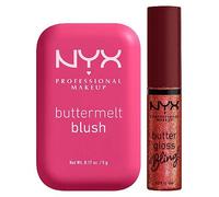 NYX Buttermelt Blush Butta with Time 07 & Buttergloss Bling Big $pender Lip Gloss 8ml Duo