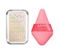 NYX Buttermelt Highlighter Bright & Butta & Wondersnatch Face Powder Puff Duo Bundle