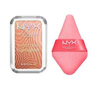 NYX Buttermelt Highlighter Butta in Bronze & Wondersnatch Face Powder Puff Duo Bundle