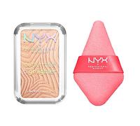 NYX Buttermelt Highlighter Glaze It Butta & Wondersnatch Face Powder Puff Duo Bundle