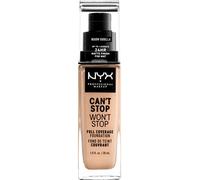 NYX Professional Makeup Can't Stop Won't Stop Full Coverage Foundation, Long Lasting, Waterproof, Vegan Formula, Matte Finish, Shade: Warm vanilla